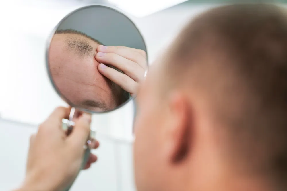 male having balding problems